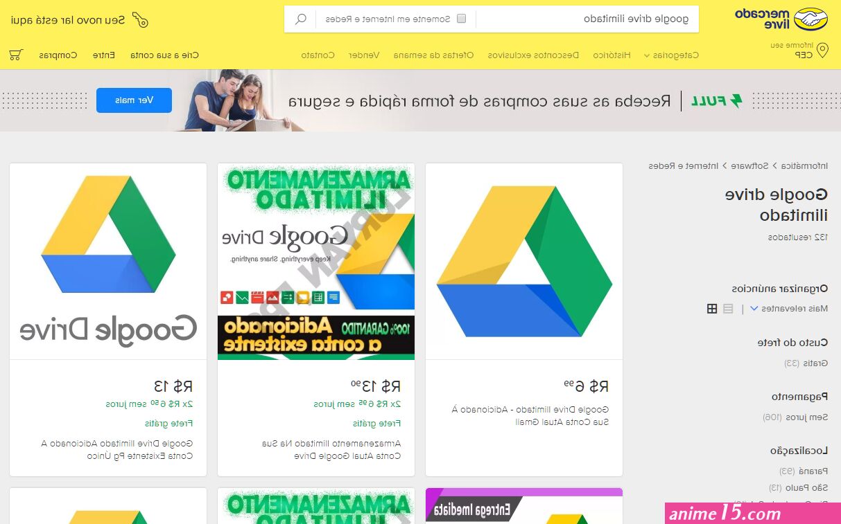 baixar animes google drive