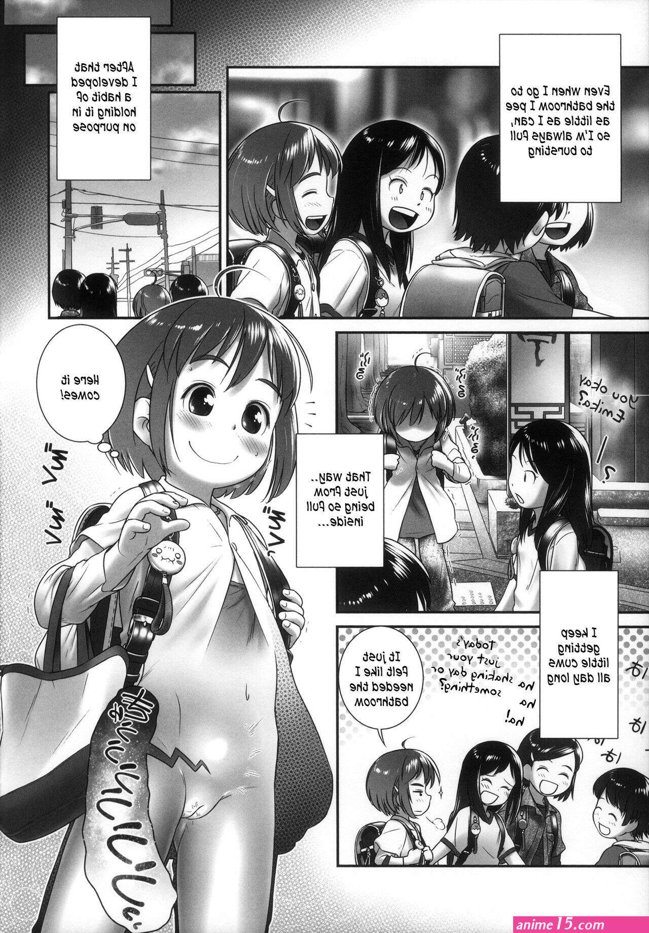 women piss anime comics shower