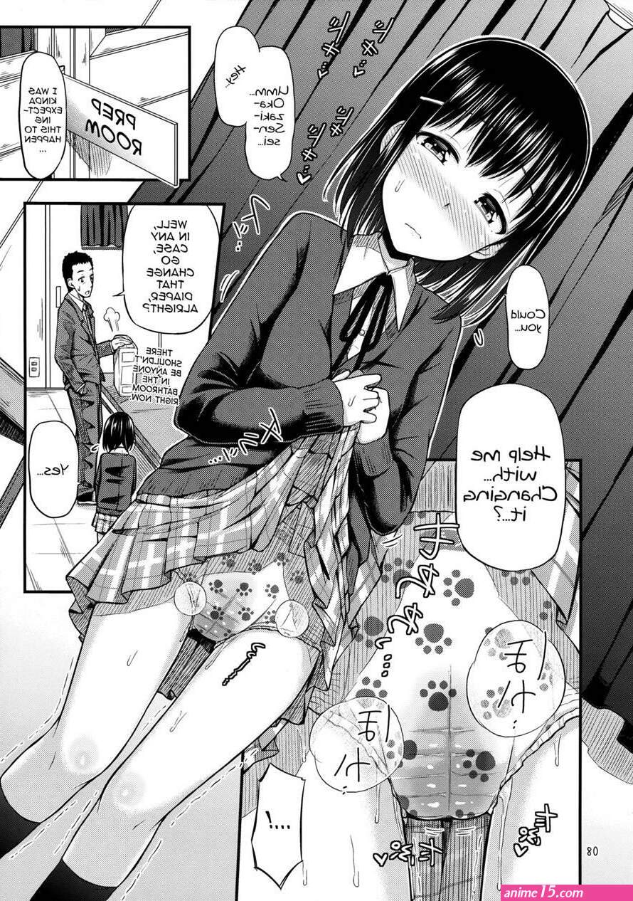 women piss anime comics shower