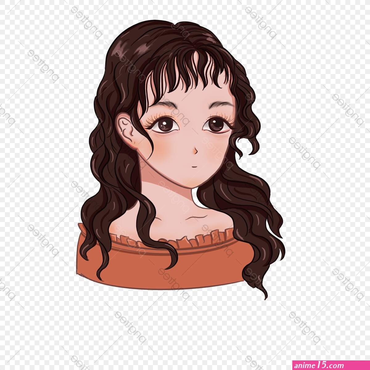 anime girls with curly hair