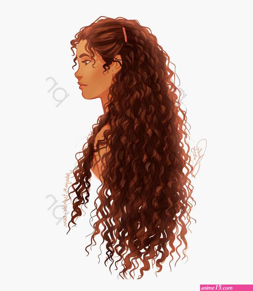 anime girls with curly hair