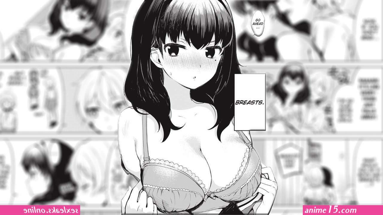 anime manga kissing breast squeeze
