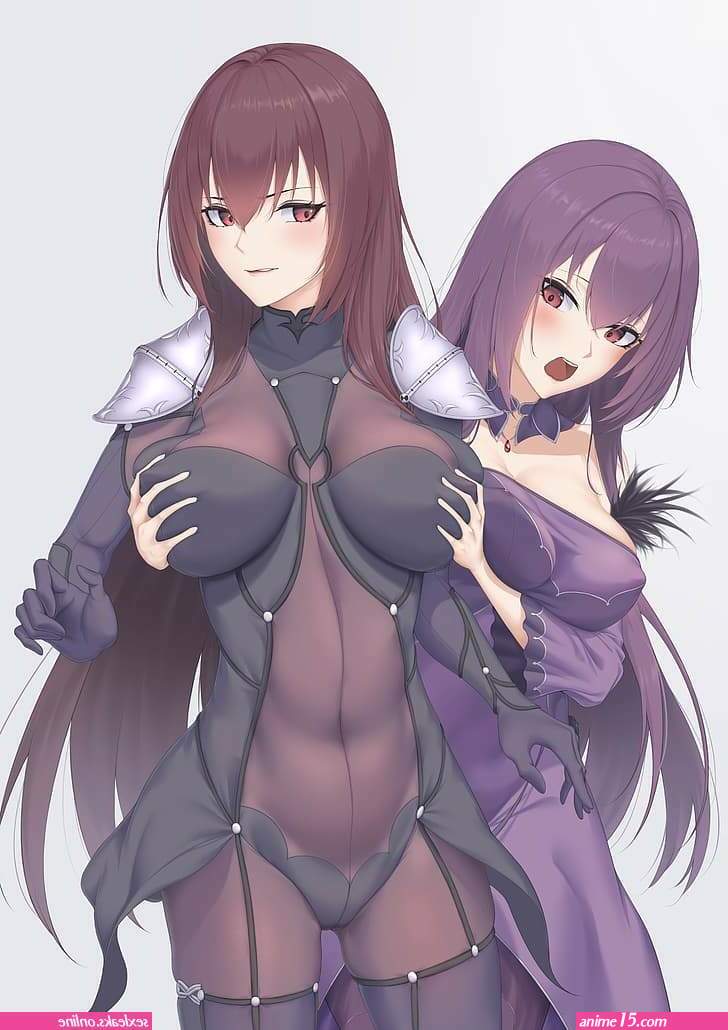 anime manga kissing breast squeeze