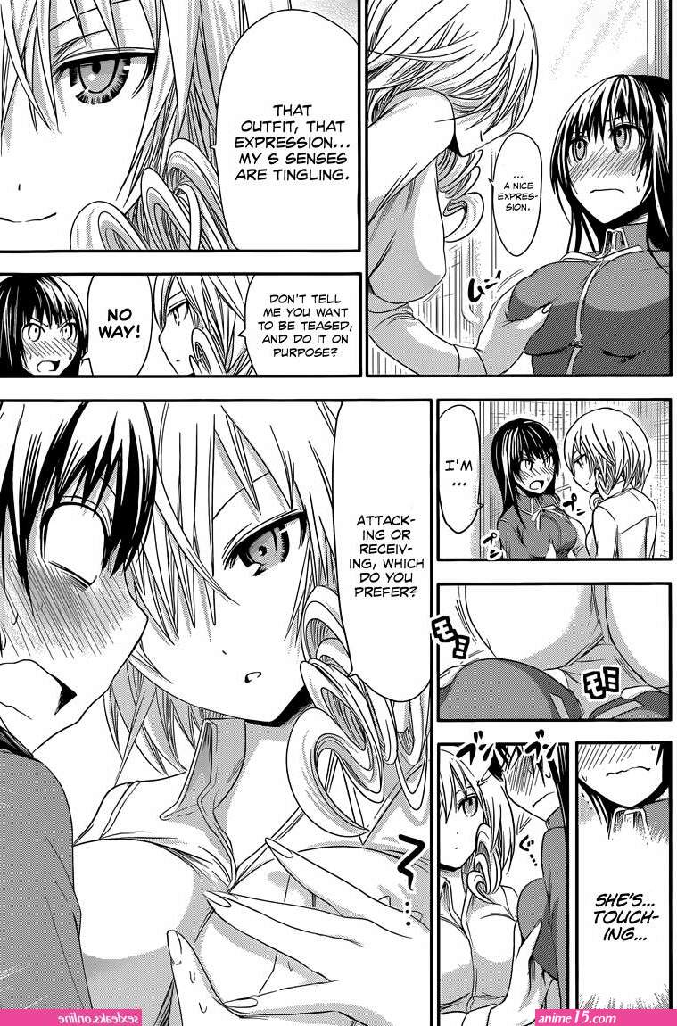 anime manga kissing breast squeeze