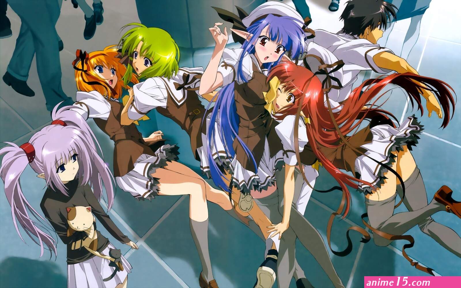 anime girls upskirt
