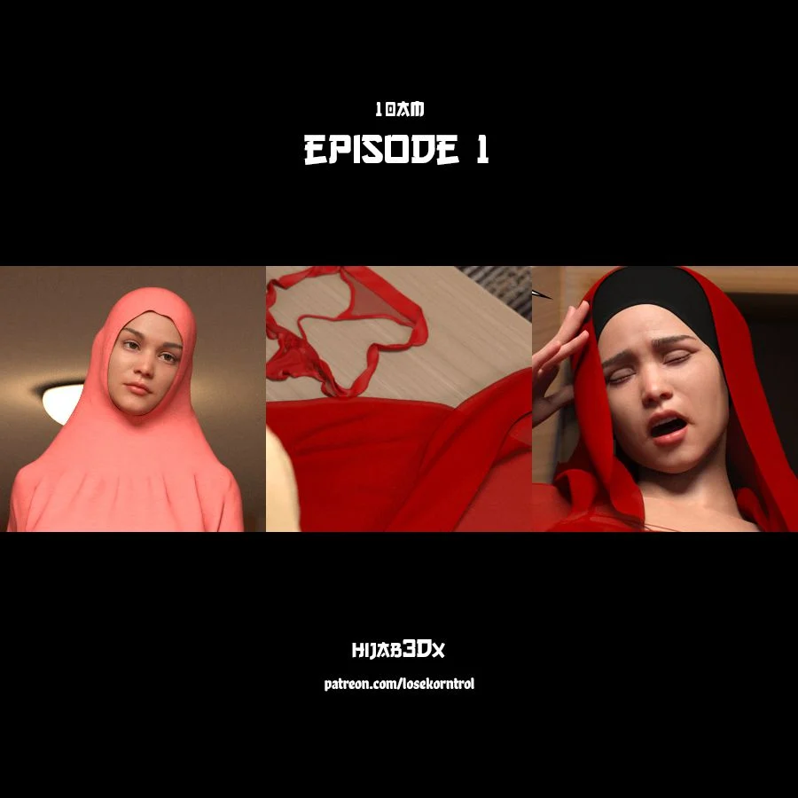 nude 3d anime hijab