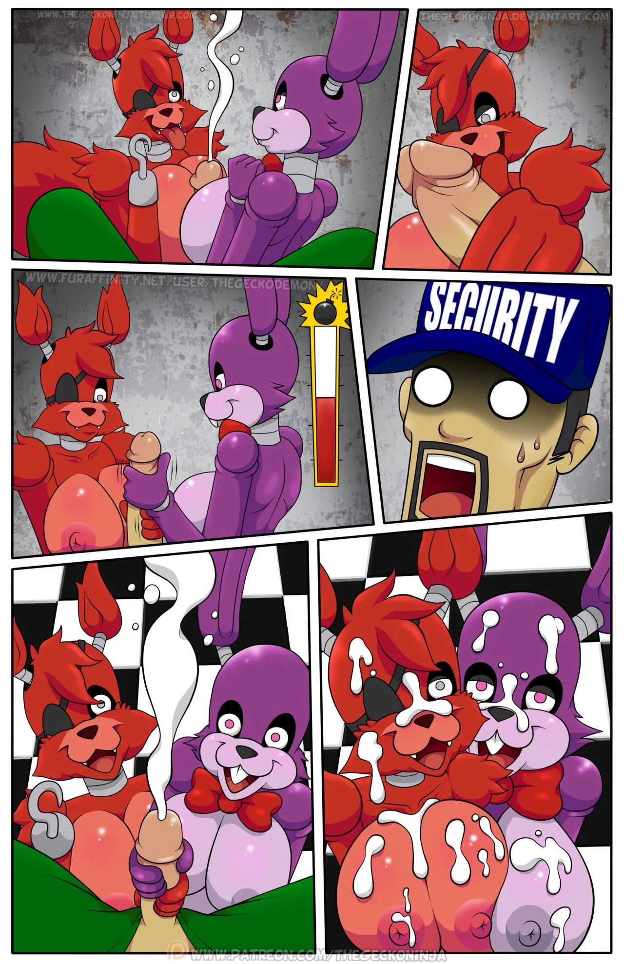 comics porno de fnaf security breach