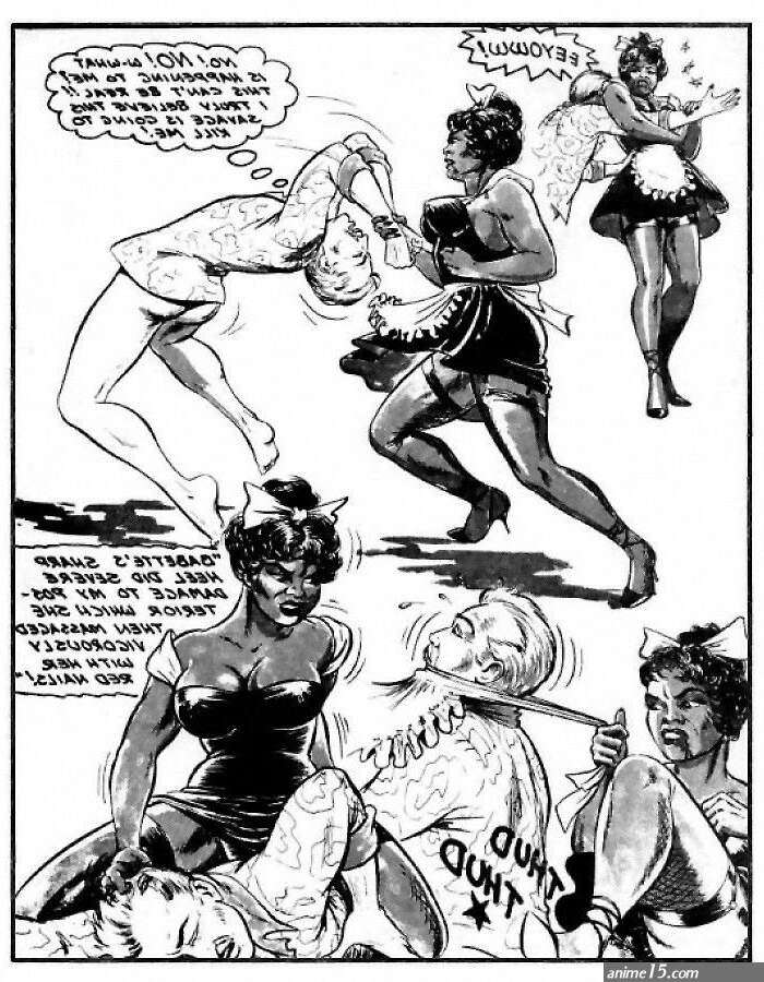 illustrated catfight and femdom comics