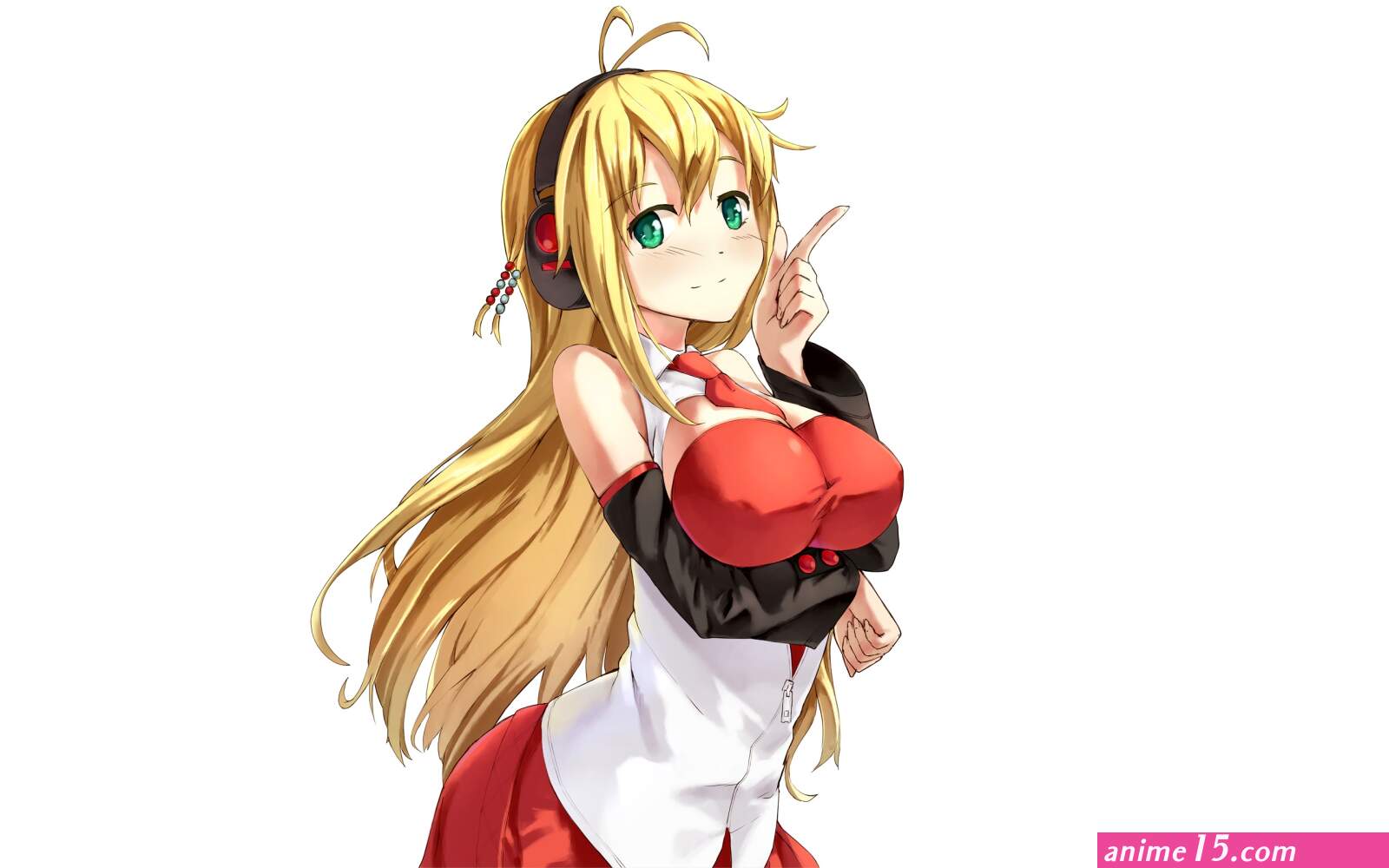 anime blonde breast