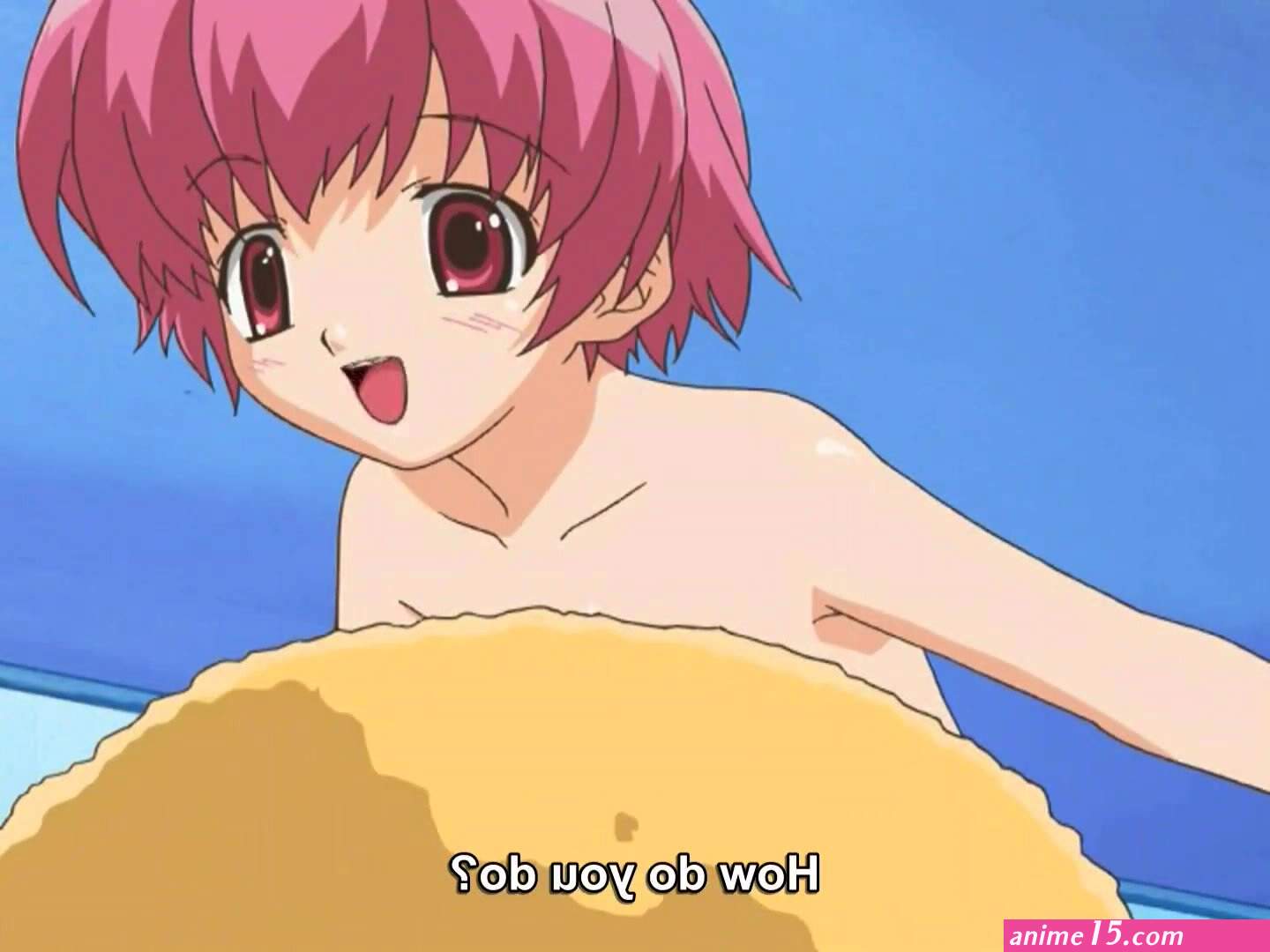 Naked anime girl censored in funny ways