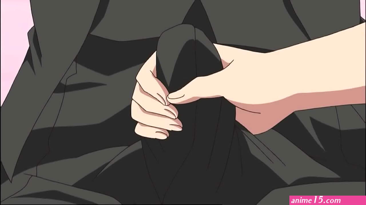 Hot anime beauty with turquoise hair loves sex