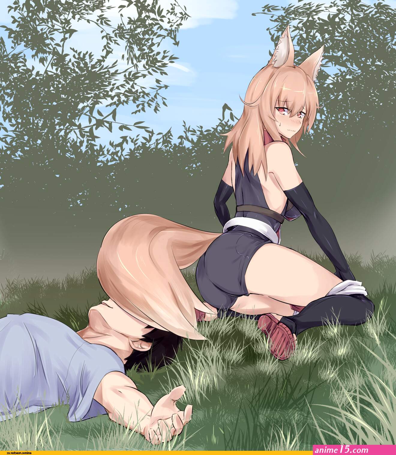 Anime facesit