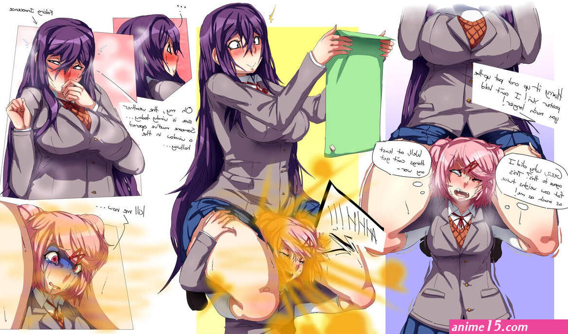 Yuri farts on Natsuki by tshemp on DeviantArt