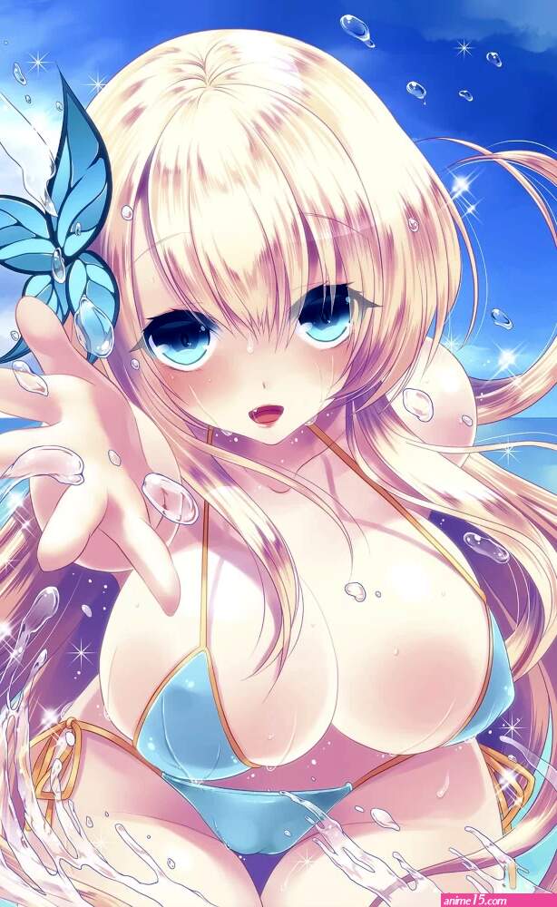 Ananyadesigns Anime boku-wa-tomodachi-ga-sukunai-blondes-blue-eyes-big-boobs-bikinis-hentai-ecchi-kashiwazaki-sena Wallposter Paper Print