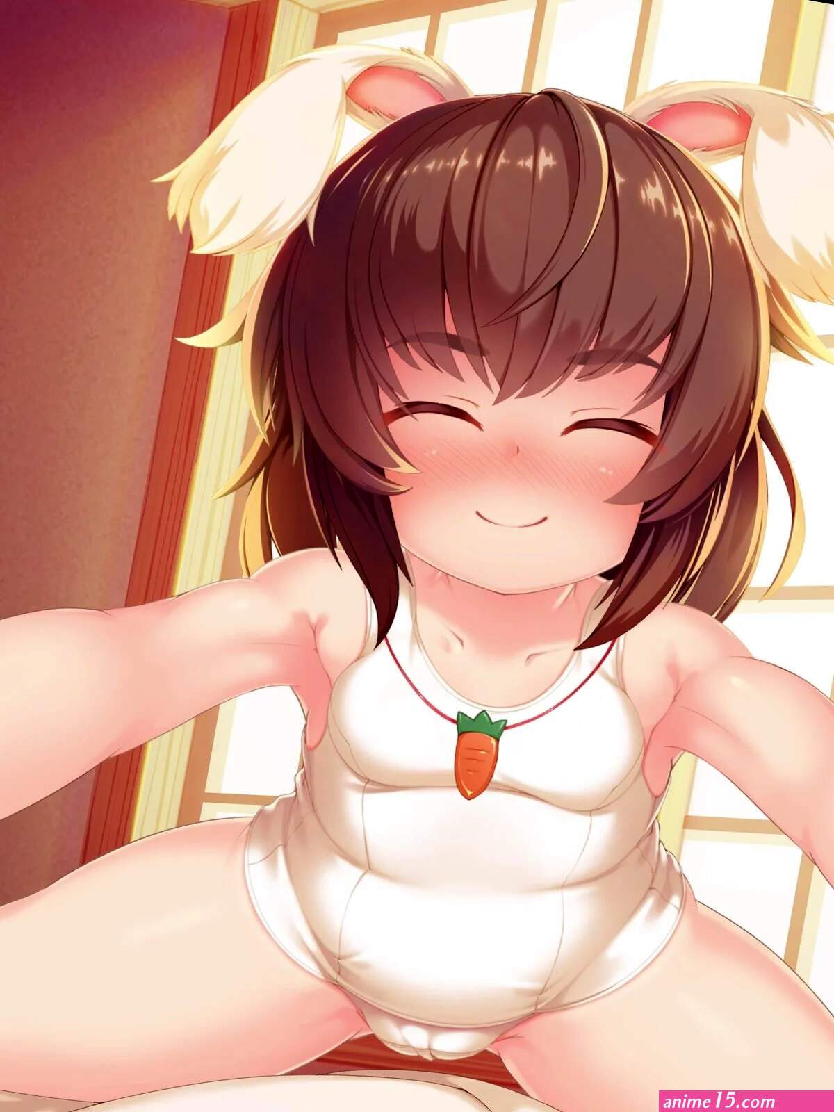 Cute anime girl shitting