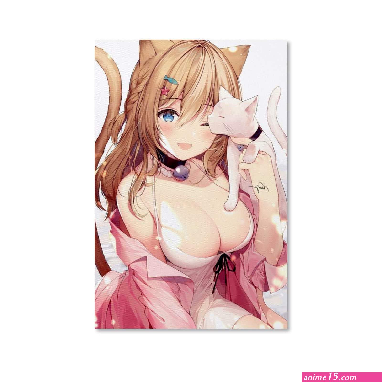 Buy UUUIUO Anime Dress No Bra Cleavage Necomi Canvas Art and Wall Art Picture Print Modern Family Bedroom Decor s 16x24inch40x60cm Online at desertcartINDIA