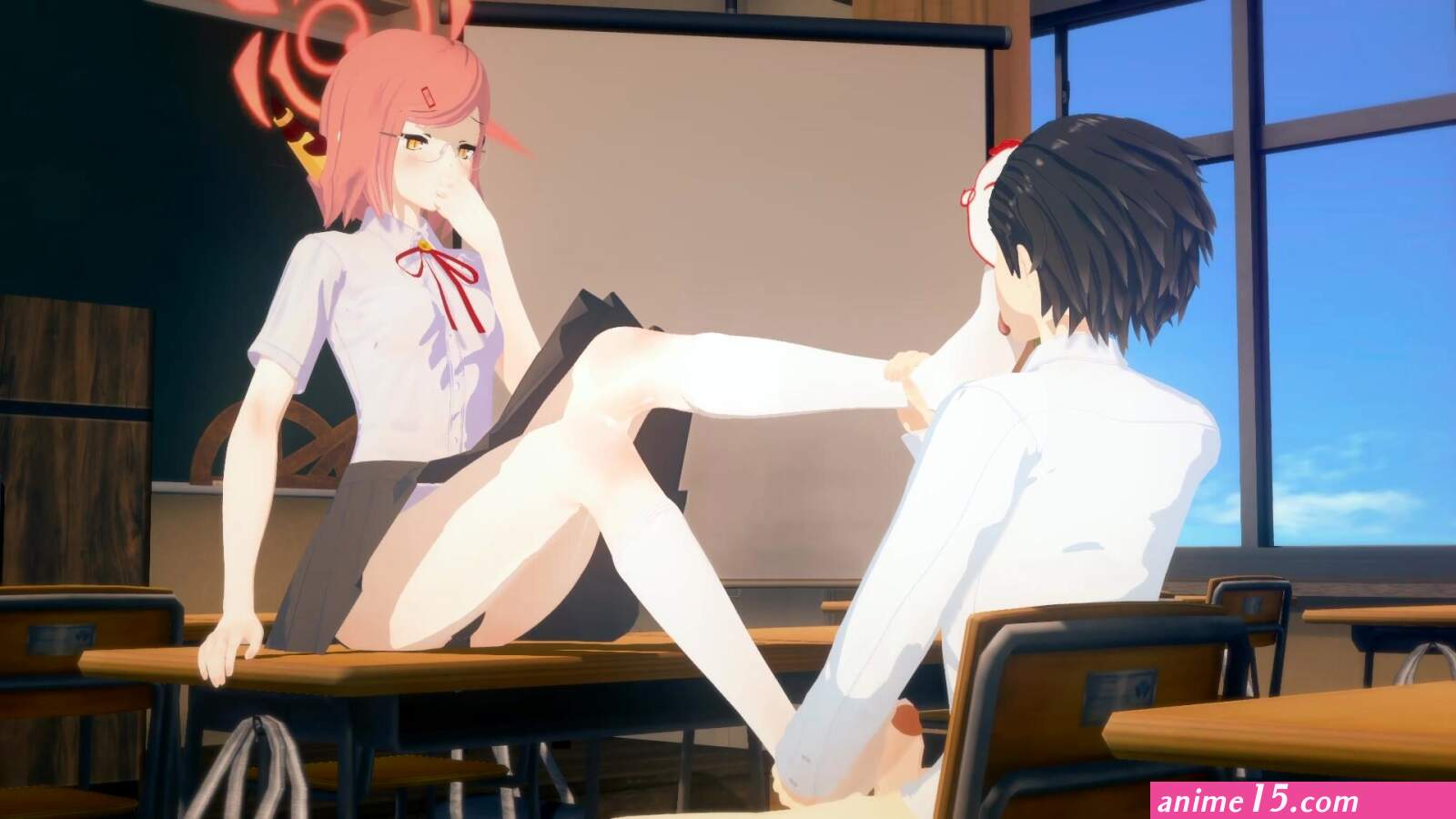 Anime femdom foot licking