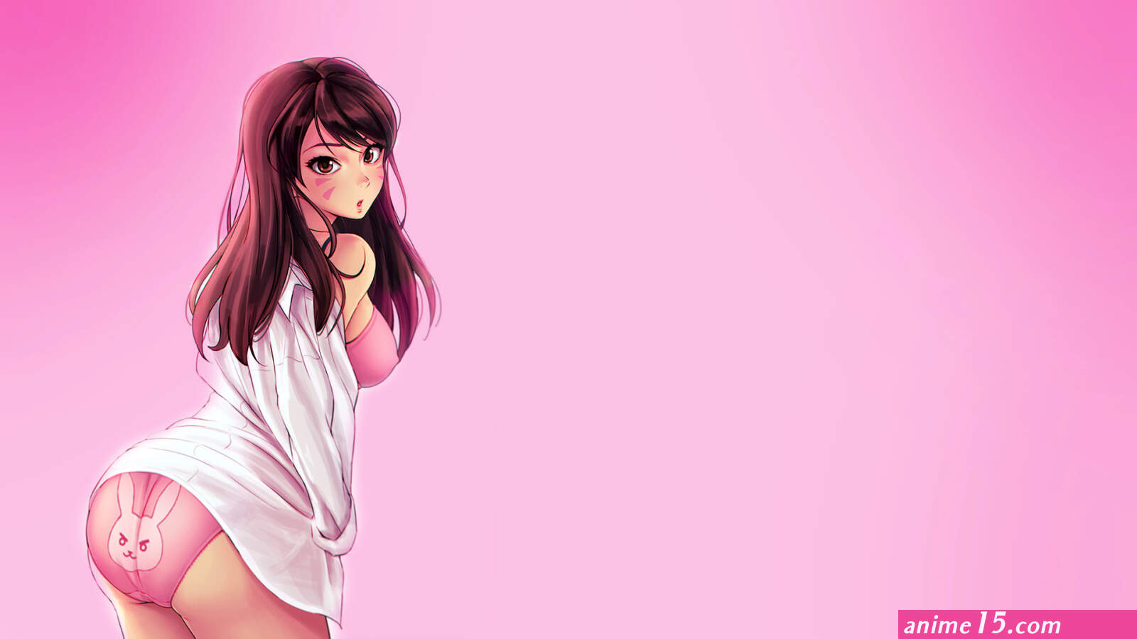 Wallpaper : anime girls ecchi brunette back D Va Overwatch 1920x1080