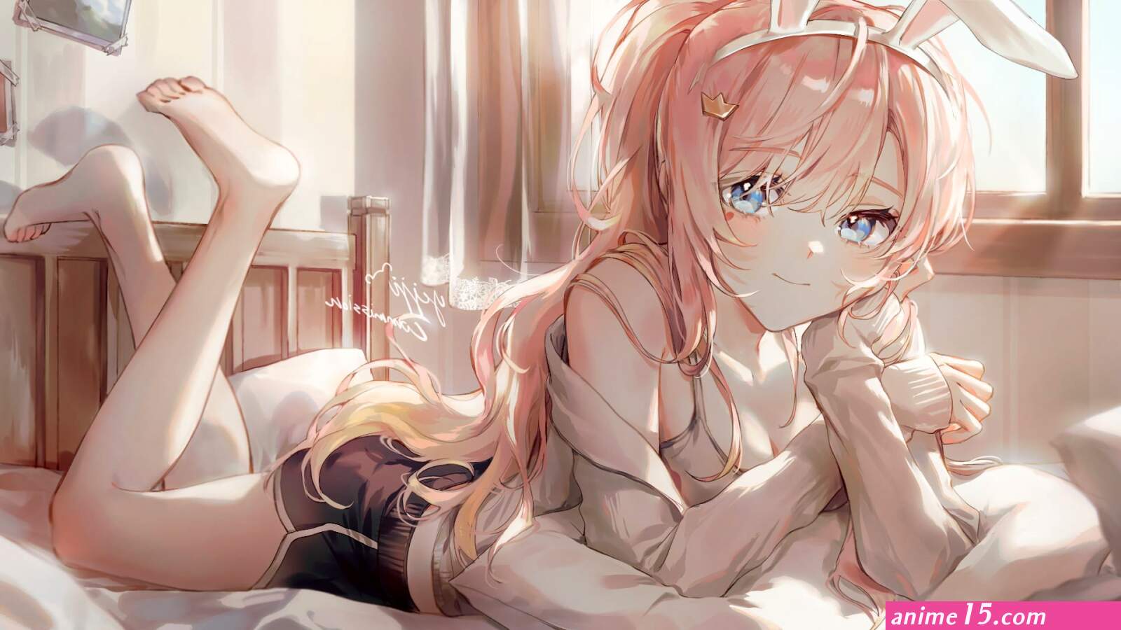 feet in the air 1080P Kellymonica02 anime girls barefoot HD Wallpaper