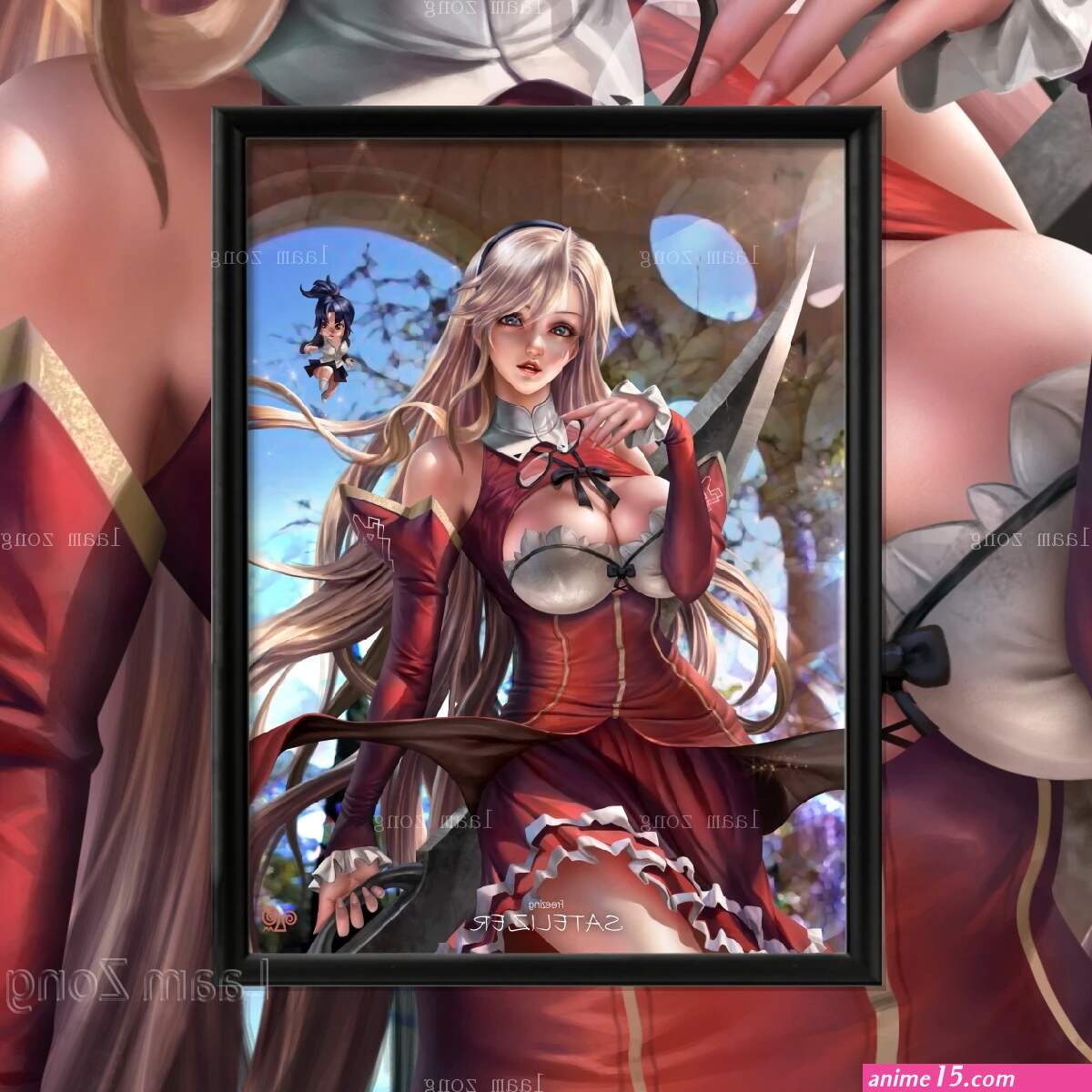 Satellizer Anime Sexy Nude Girl Game Cartoon FreeZing Art-Poster Decoration Picture Home For Living Room Silk Decor Custom