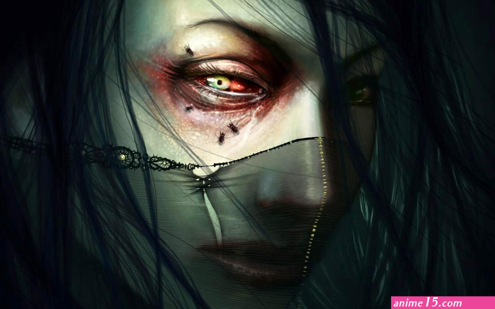 Wallpaper ID: 1161524 Gross alice Rabbit Dark Hong anime Kuang fantasy 1080P horror Gore Wallpaper