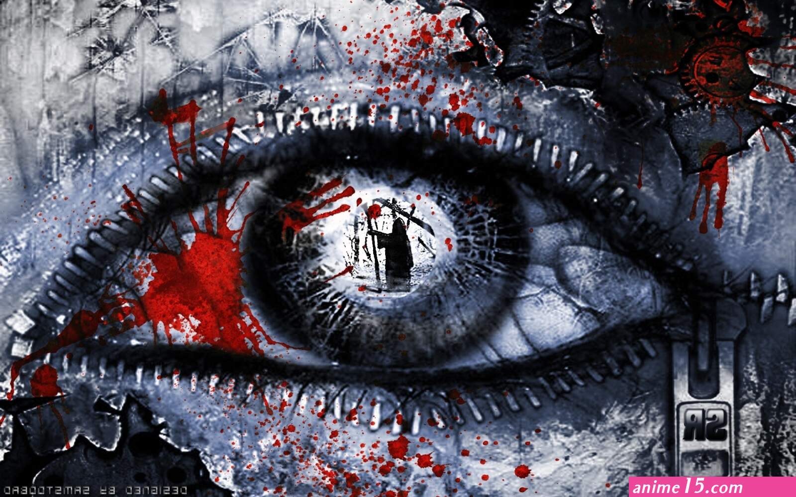 Free download Eyes blood dead gore artwork photo manipulations colors icon 1920x1200 for your Desktop Mobile Tablet