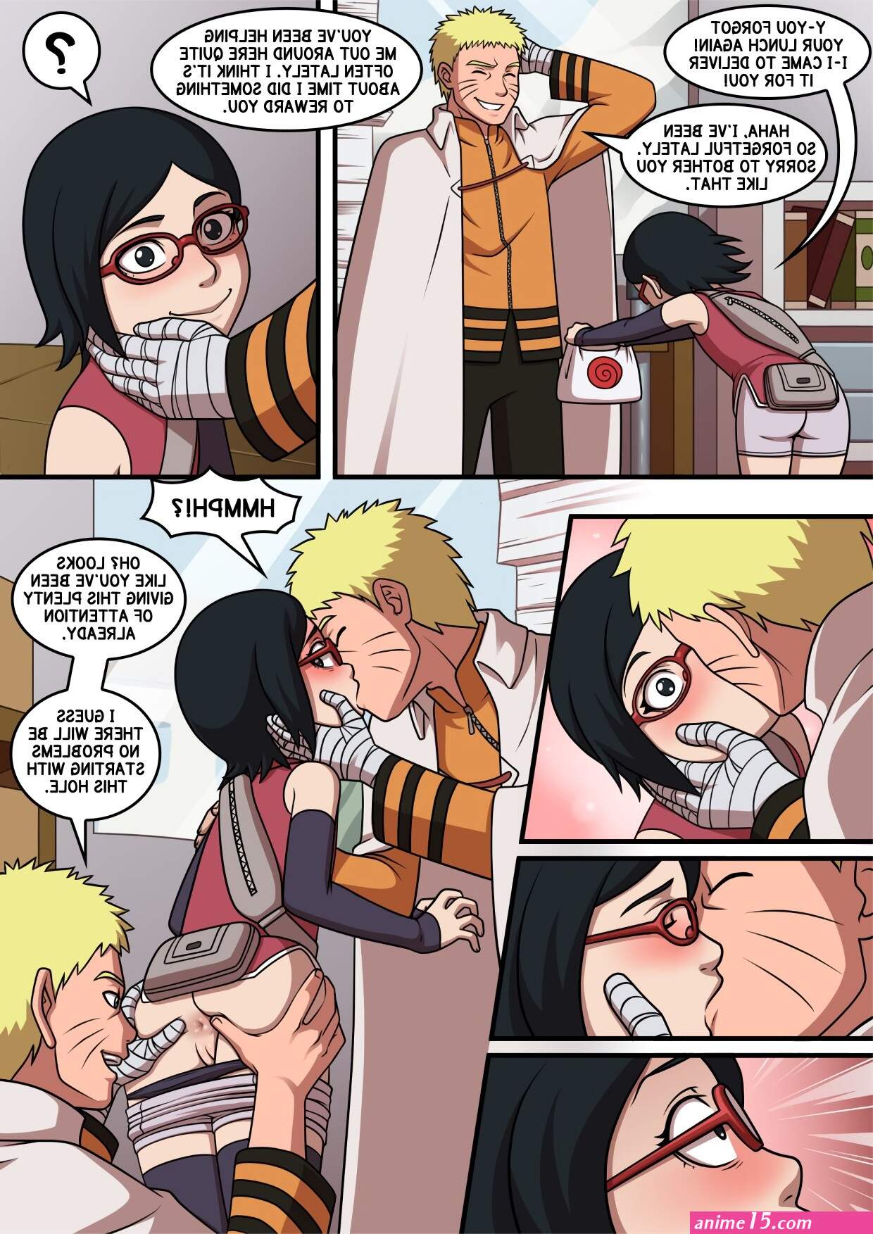 Naruto x Sarada Porn comic Rule 34 comic Cartoon porn comic