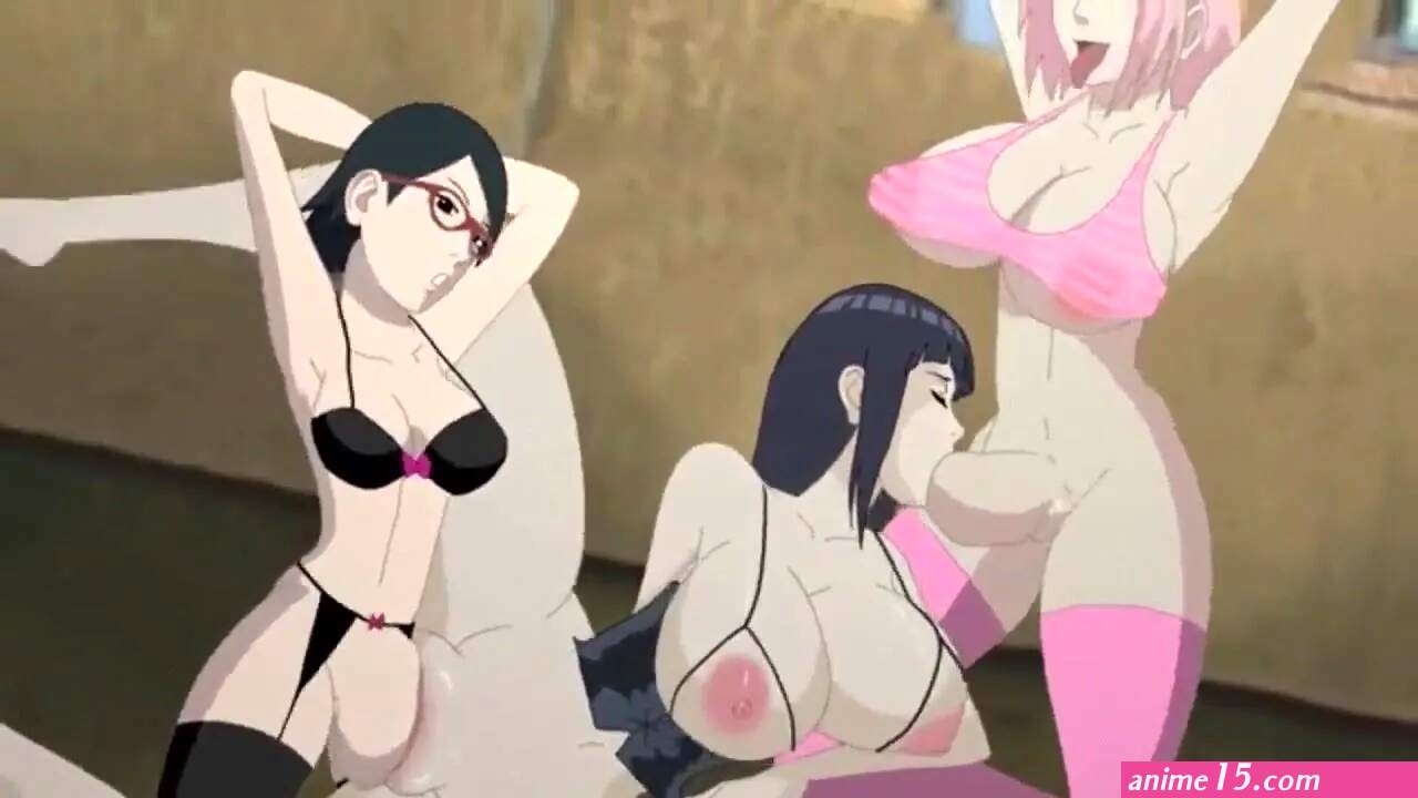 Futa Sakura And Sarada Pounding Hinata