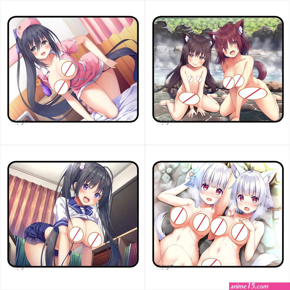 Asa No Ha Anime Sexy Naked Girls Mousepad Big Tits Big Ass Small MousePad Computer Gamer Desk Mat Office Desk Pad with Lock Edge