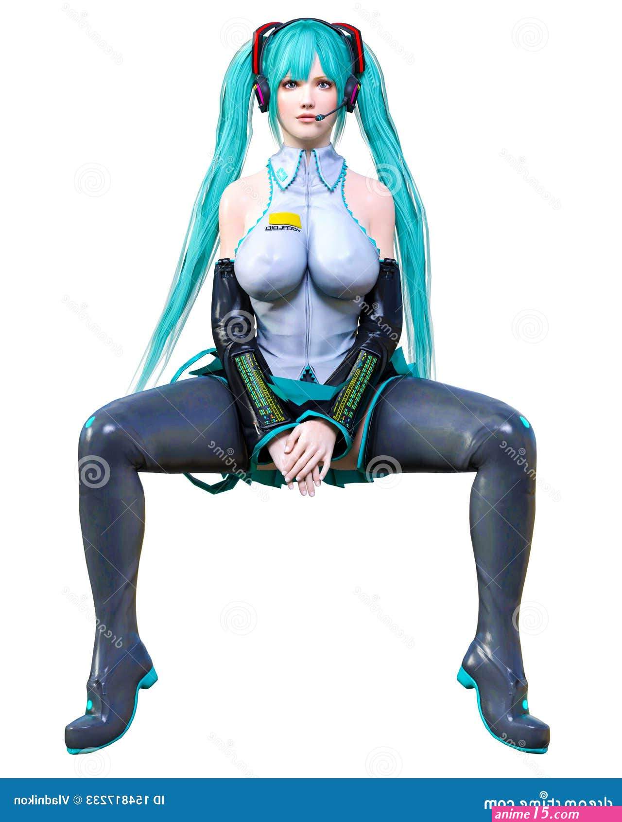 3D Comics Cosplay Anime Girl Stock Illustration