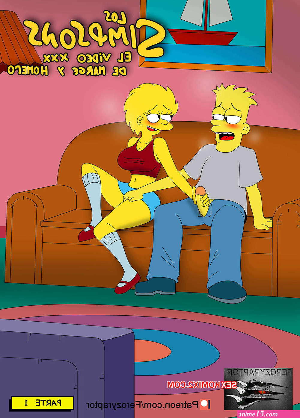 Comic porno El Video XXX de MARGUE y HOMERO. Ferozyraptor. cmico de sexo y hermana encontraron