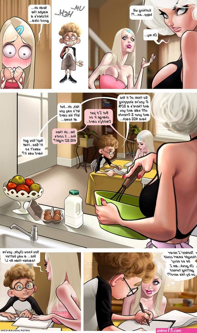 Busty teen in sex comics