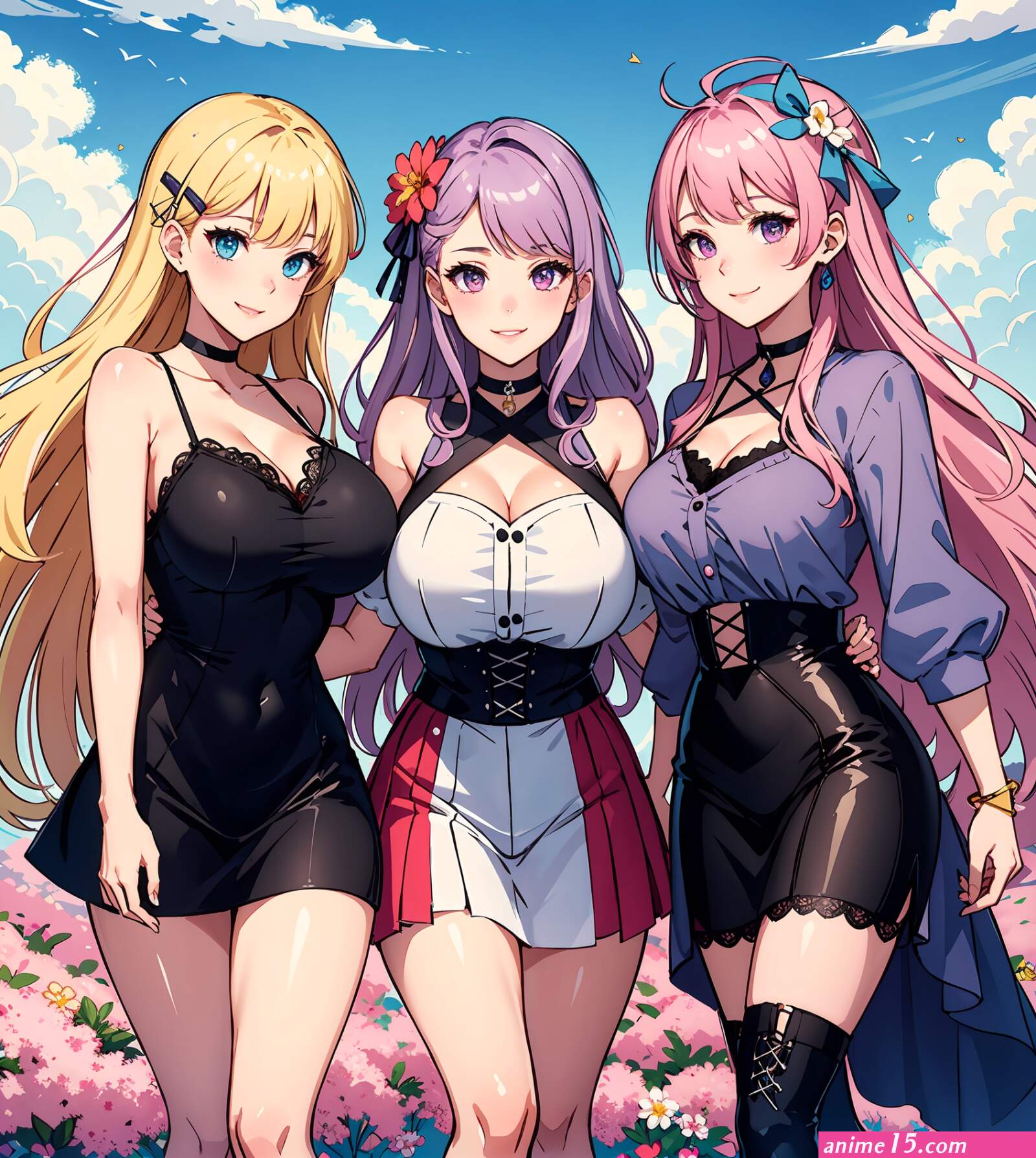 Anime Threesome by Baigency on DeviantArt