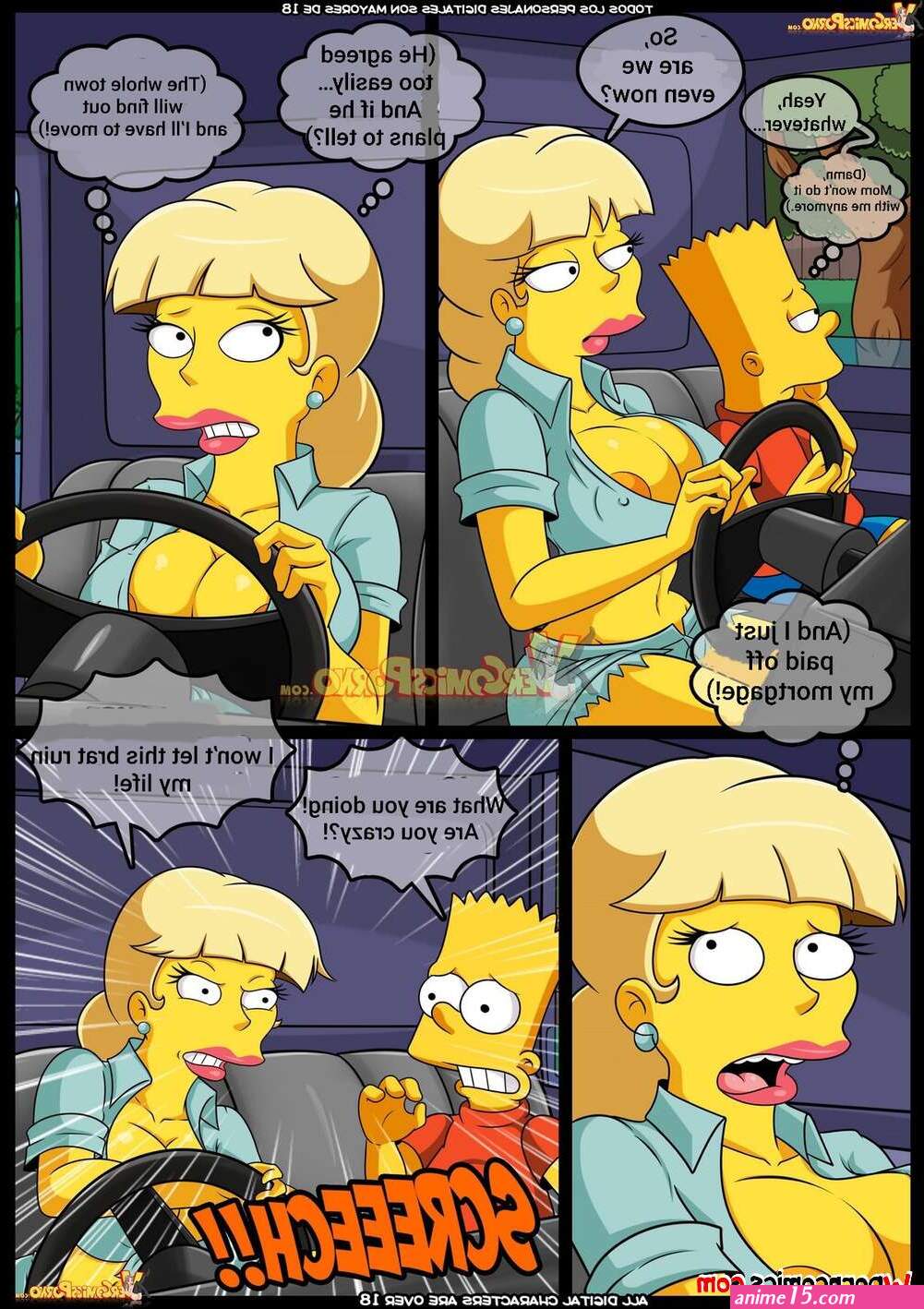 Porn comic Old Habits. Chapter 9. The Simpsons. Croc. Sex comic missed the school