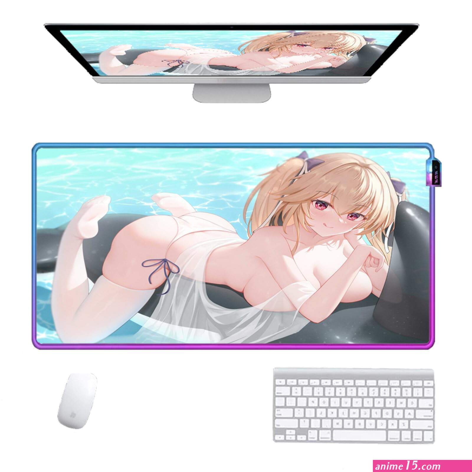 : Mouse Pads RGB Sexy Girl Anime Gaming Play Mats Mousepad Anime Cartoon XL Size Sexy Big Boobs Big Buttocks Mouse Pad XXL Keyboard Desk Computer PC Notbook PadS300X600MM : Office Products