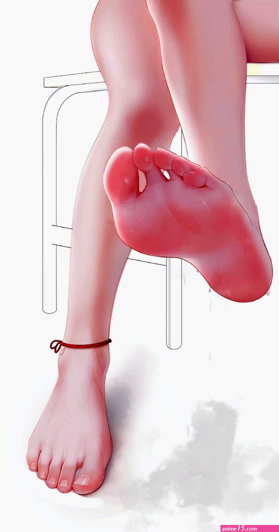 Wallpaper : feet in the air toes white pantyhose anime girls sweat 953x1814