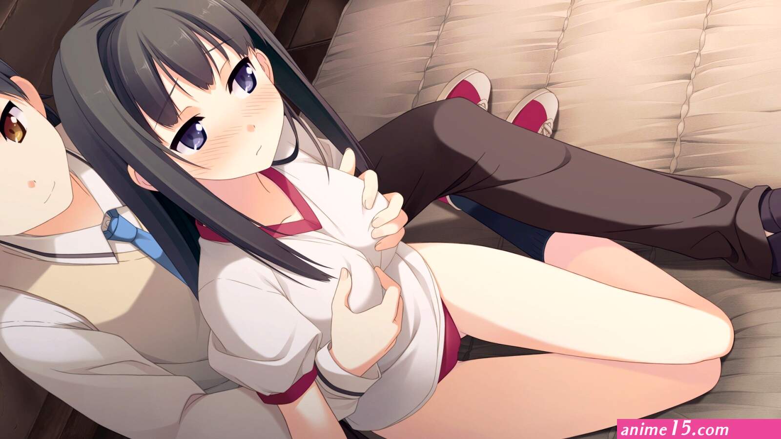 Boob grabbing anime