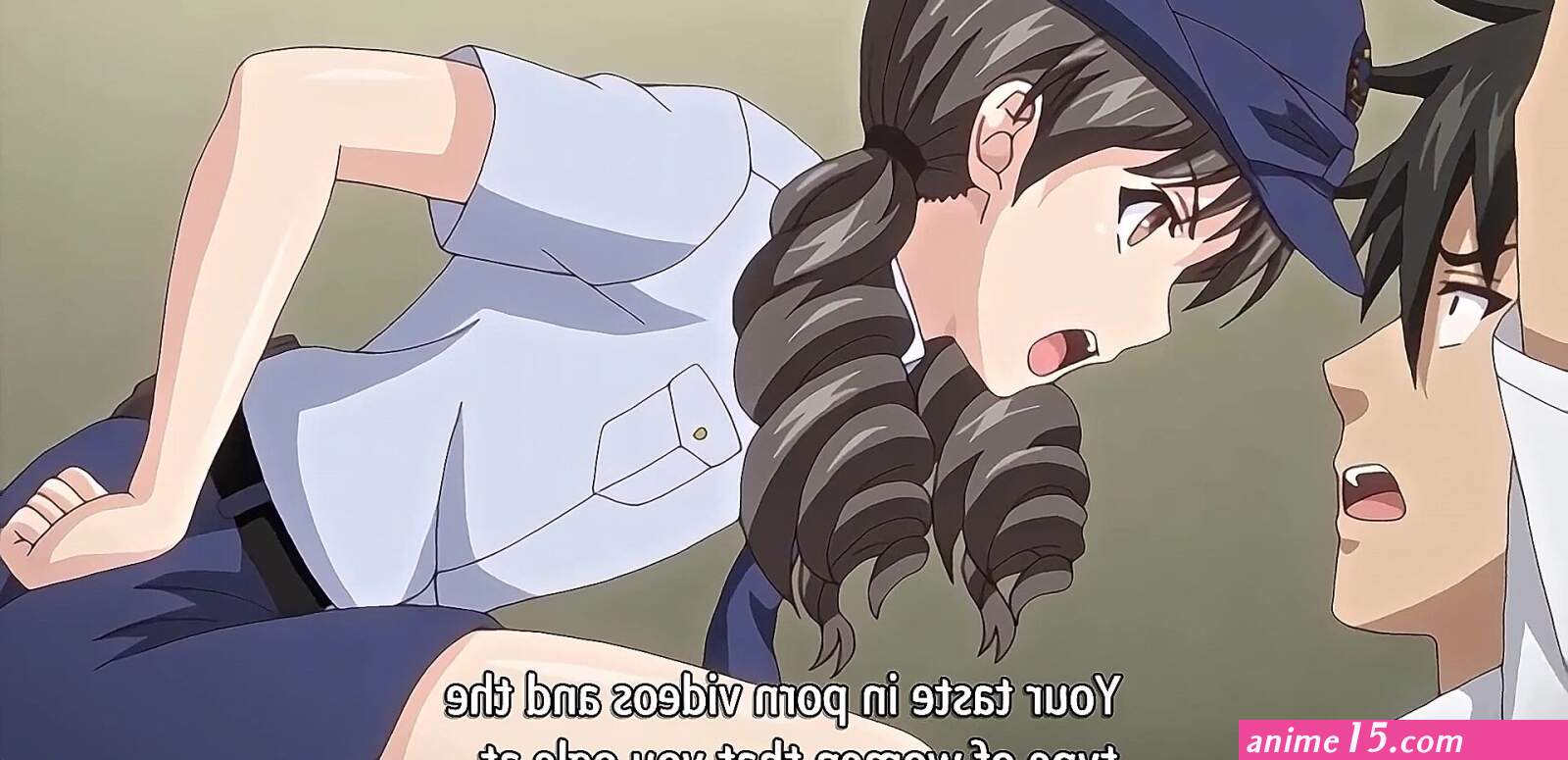 Slutty anime girl gets naked in front of classmate and begs for cock