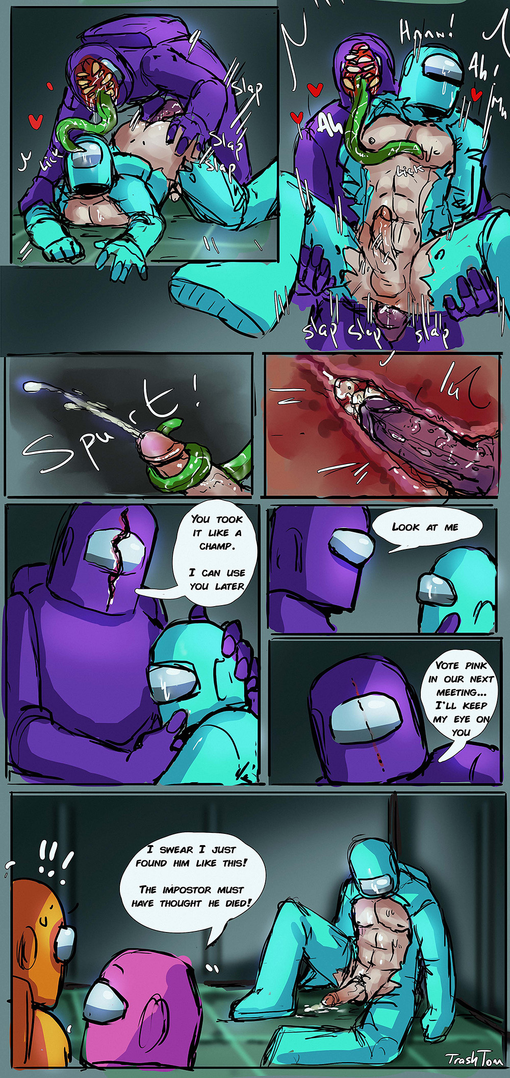 TrashTom on X: Lies Among Us Part 1- a thread AmongUsnsfw amongusfanart