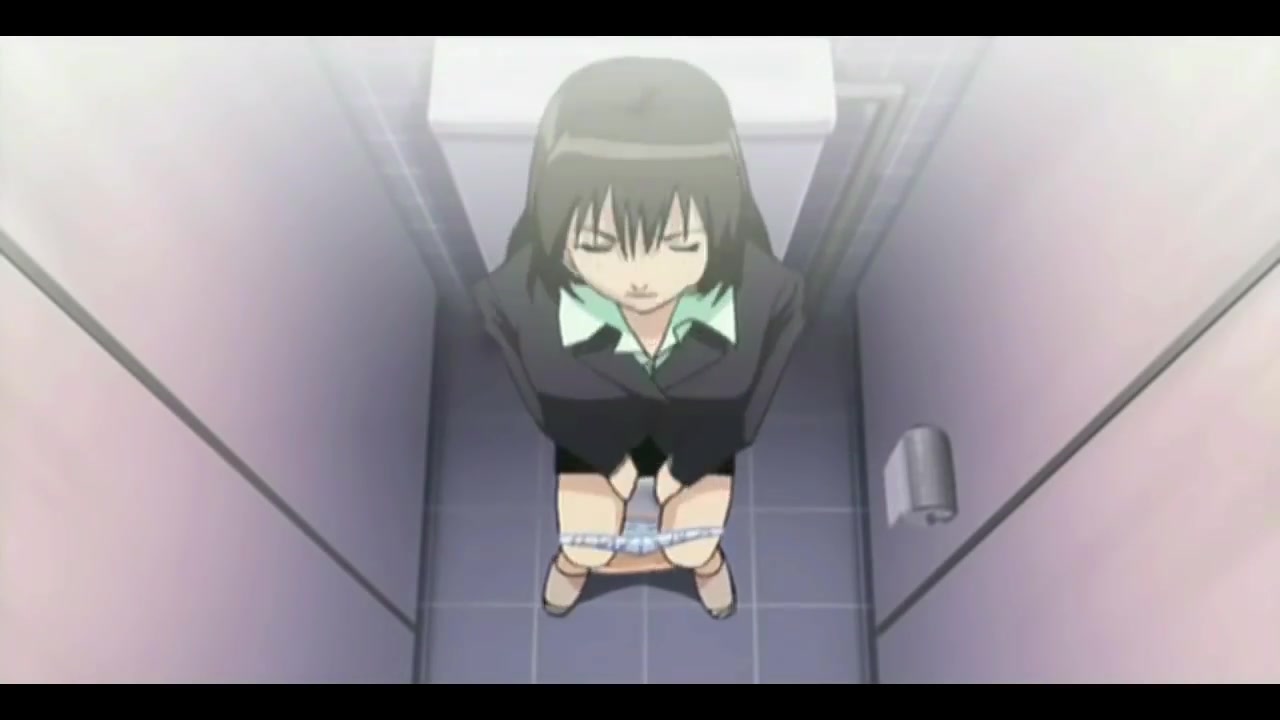 Anime woman has diarrhea