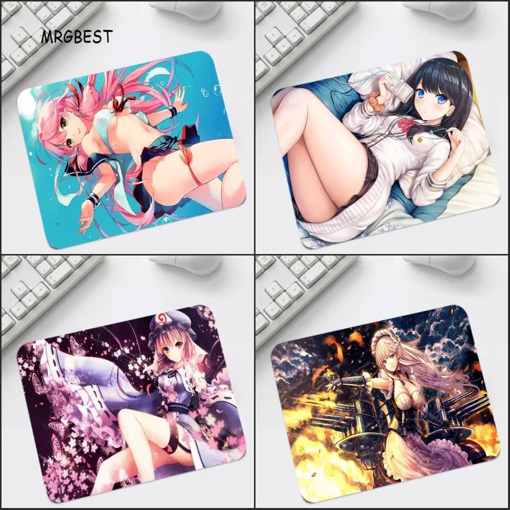 Mrgbest Anime Girl Printed Mouse Pad Sexy Big Ass Boob Mat For Gamer Play Mat Small Size Square Mouse-pad Big Promotion