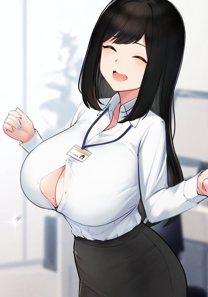 Girl sexy Anime girls boobs pretty oppai tapioca bubble tea HD wallpaper