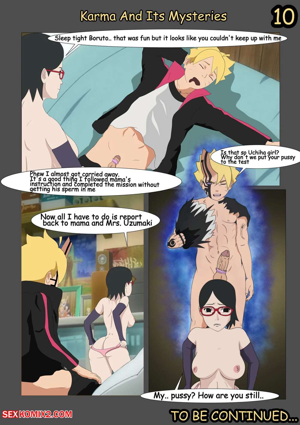 Porn comic Karma And Its Mysteries. Boruto Sex comic young boy returned