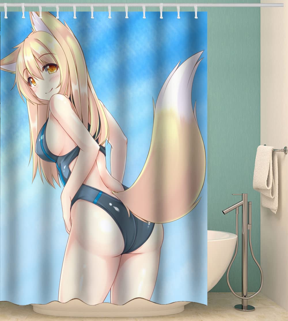 Anime Big Breasts Big Ass Girl Nude Print Shower Curtain Bathroom Supplies Waterproof Bathroom Decoration with Hook : Amazon.ca: Home