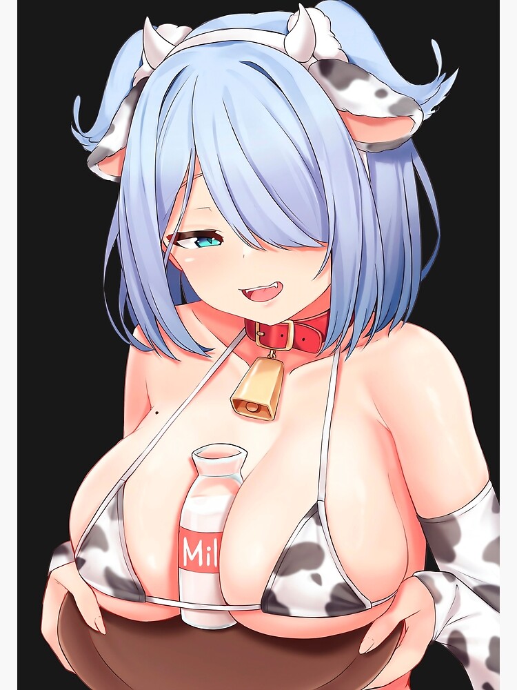 Sexy huge boobs cow bikini anime girl Poster by Lewdities