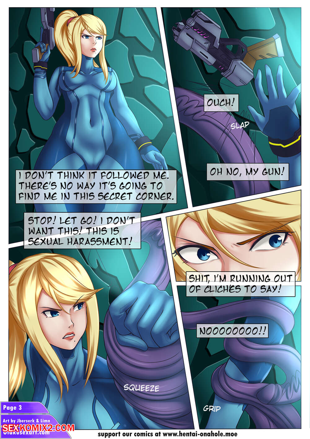 Porn comics Samus Arans Alien Impregnation Creampie Fucktime. Jberserk. Erotic comic decided to have
