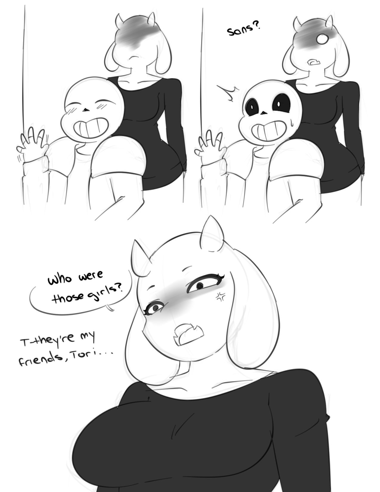 Sans x Toriel Porn comic Rule 34 comic Cartoon porn comic