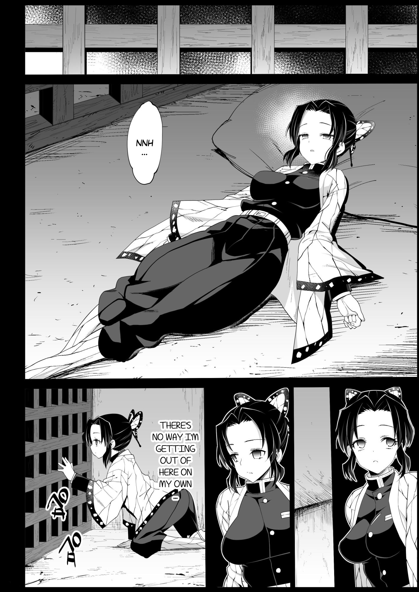 Demon slayer shinobi Kouchou gets creampied by demons with big dicks