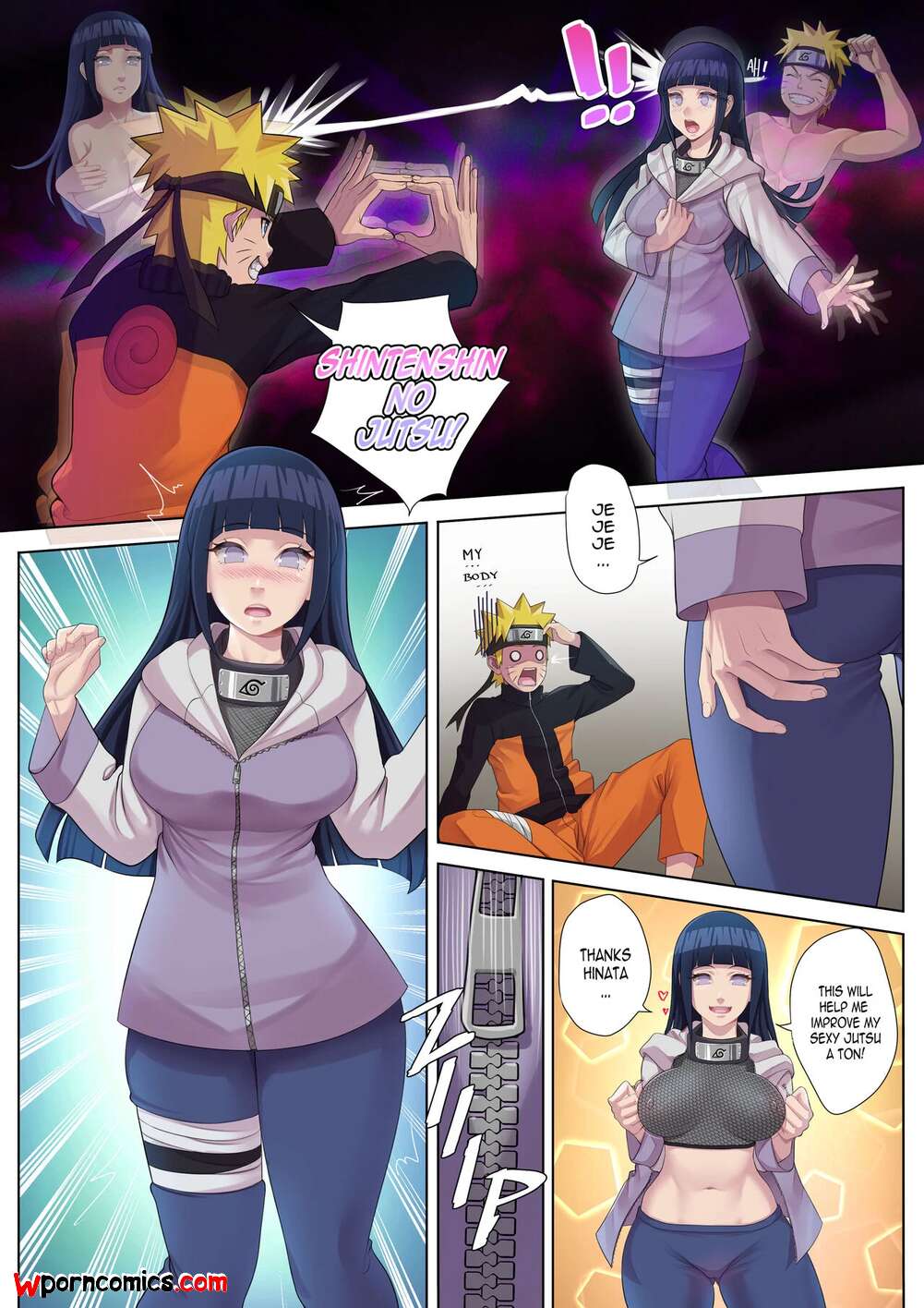 Porn comic A Hyuu Naruto. Achro Sex comic busty brunette got