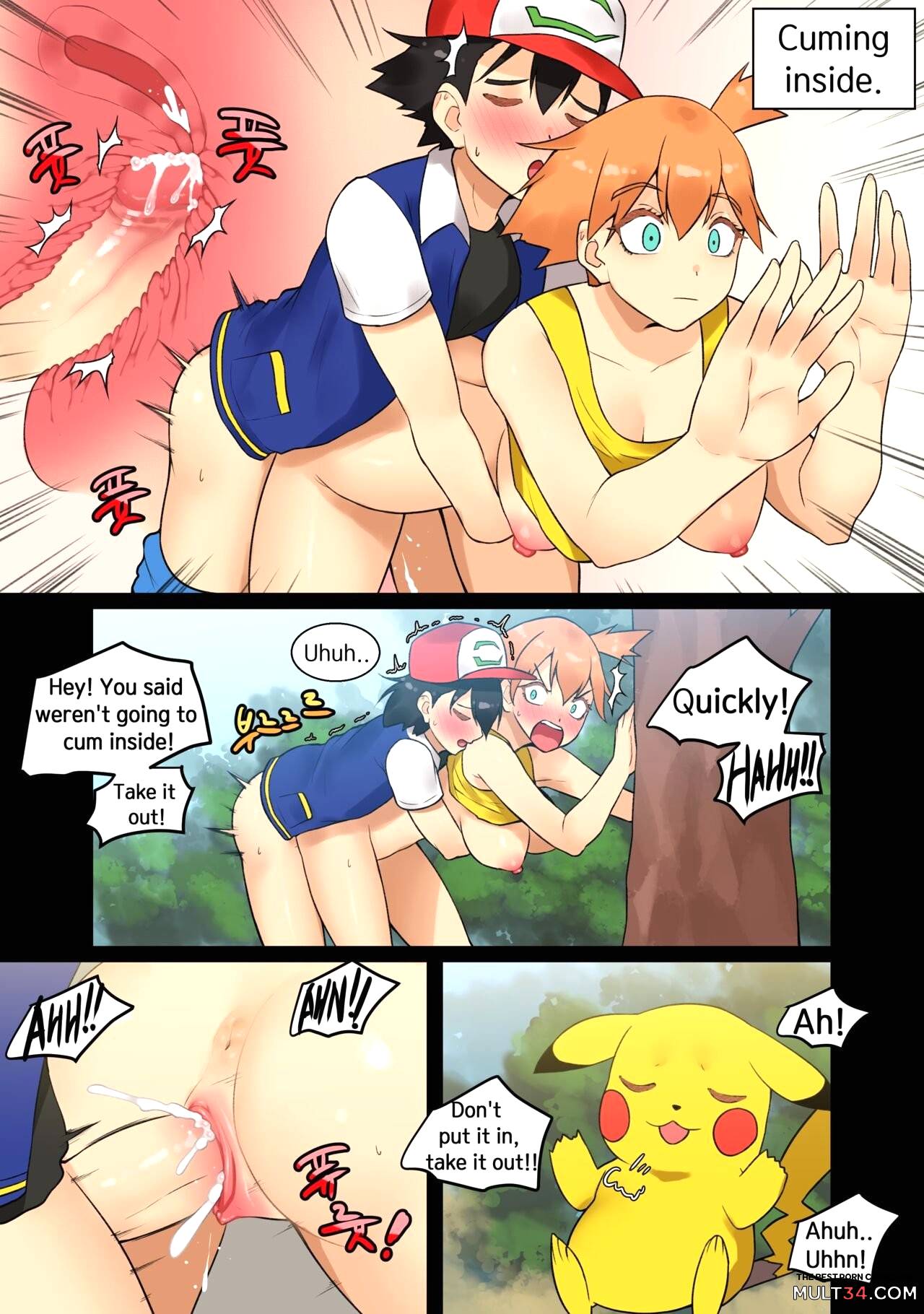 Ash x Misty Trip with Pikachu porn comic
